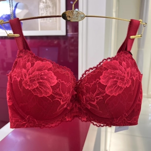 华歌尔 WB3362 金标舒美软钢圈立体聚拢文胸 本命年红内衣 858