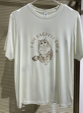 专柜直邮爱美丽IM46BXZ1家居服布偶猫莫代尔圆领短袖短裤睡衣套装