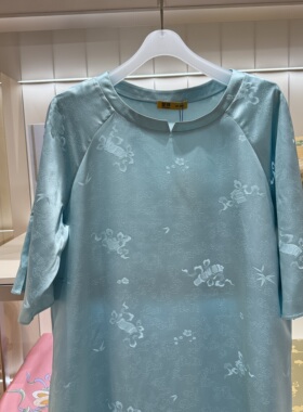 爱慕高端皇锦女家居裙可外穿HJ21562百分百桑蚕丝中袖中式2980