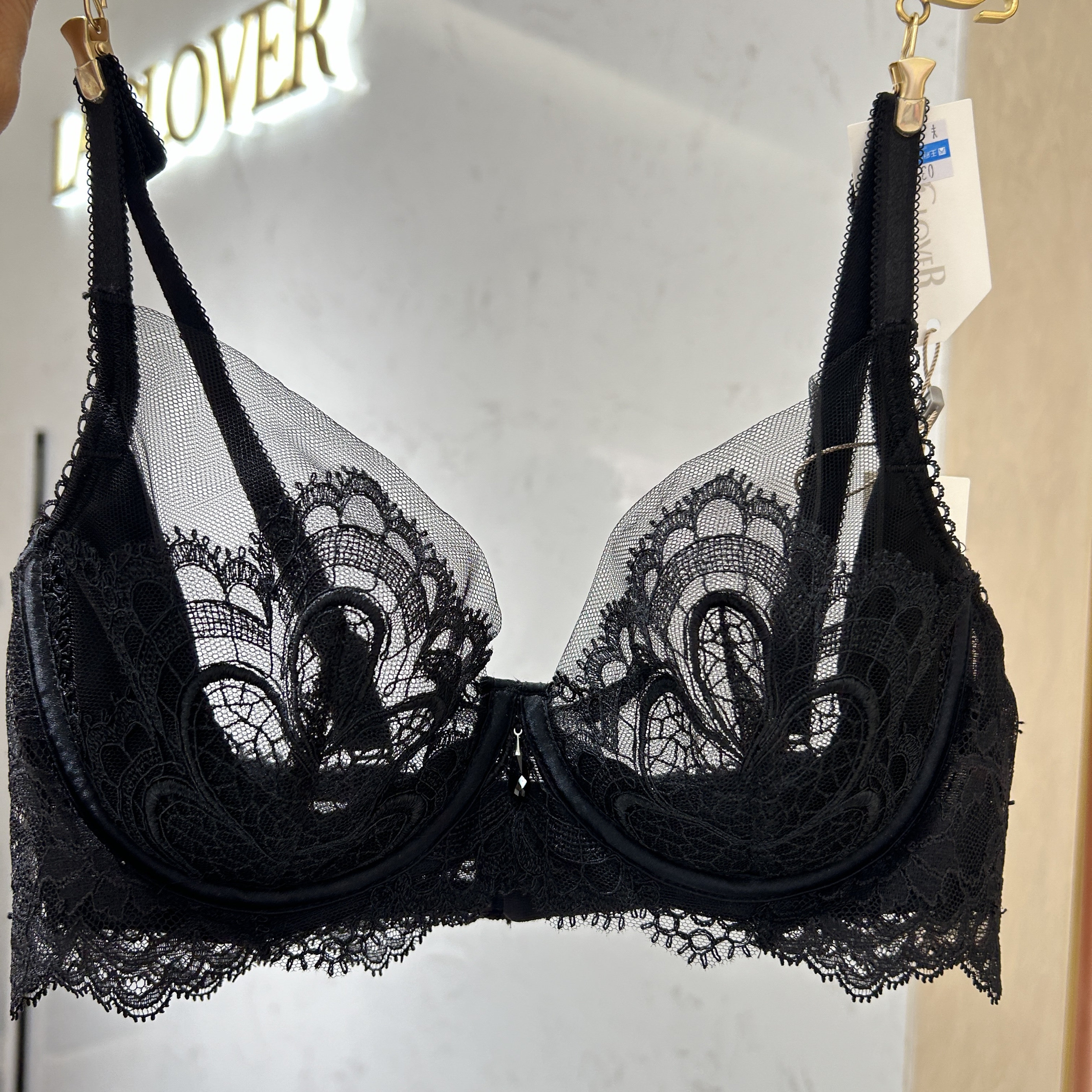 LC13SZ1 LACLOVER兰卡文仙羽之境系列性感蕾丝薄85D 文胸 大显小