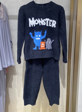 爱慕儿童男女童圆领云朵绒保暖家居服套装AK143J691/AK243J681