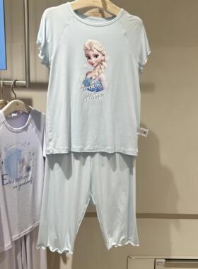 爱慕儿童AK143H171冰雪奇缘爱莎短袖七分裤吊牌559