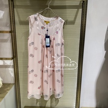 皮球花HJ21320女专柜正品 皇锦真丝家居服背心连衣裙睡衣真丝睡裙