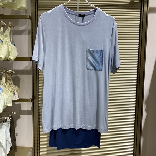 专柜直邮爱慕先生25SS沁凉家居圆领短袖+短裤NS43L431男士套装