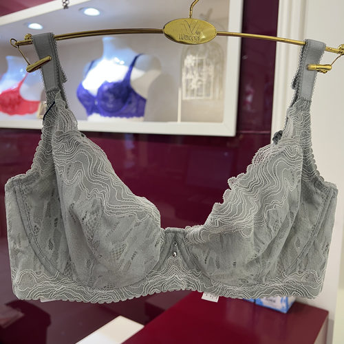 华歌尔蓝标 WB8573 薄款蕾丝包容稳定内衣女大胸显小大码文胸569