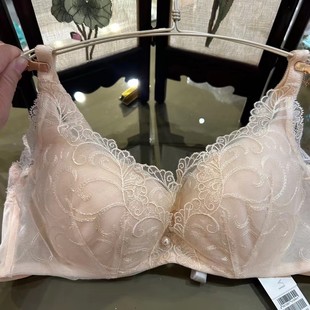 LC12PX1爱慕高端LACLOVER兰卡文刺绣蕾丝无纺布薄大罩杯文胸现货