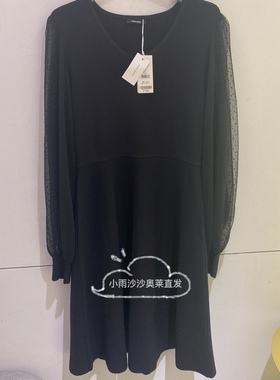 BC84AM2 兰卡文女士外穿打底黑色暖绒系列针织连体裙2980