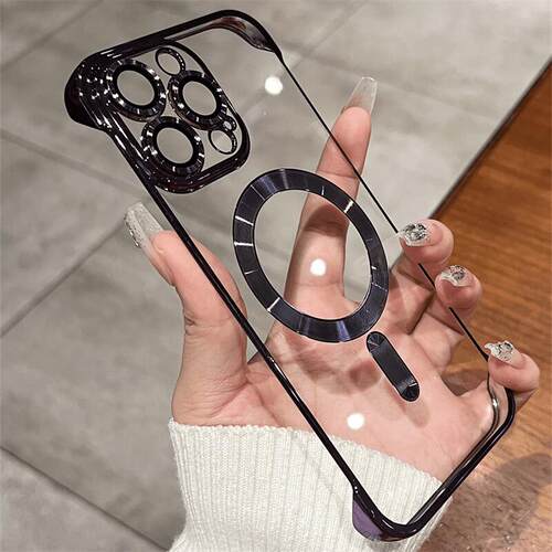 自带镜头膜适用苹果无边框磁吸壳