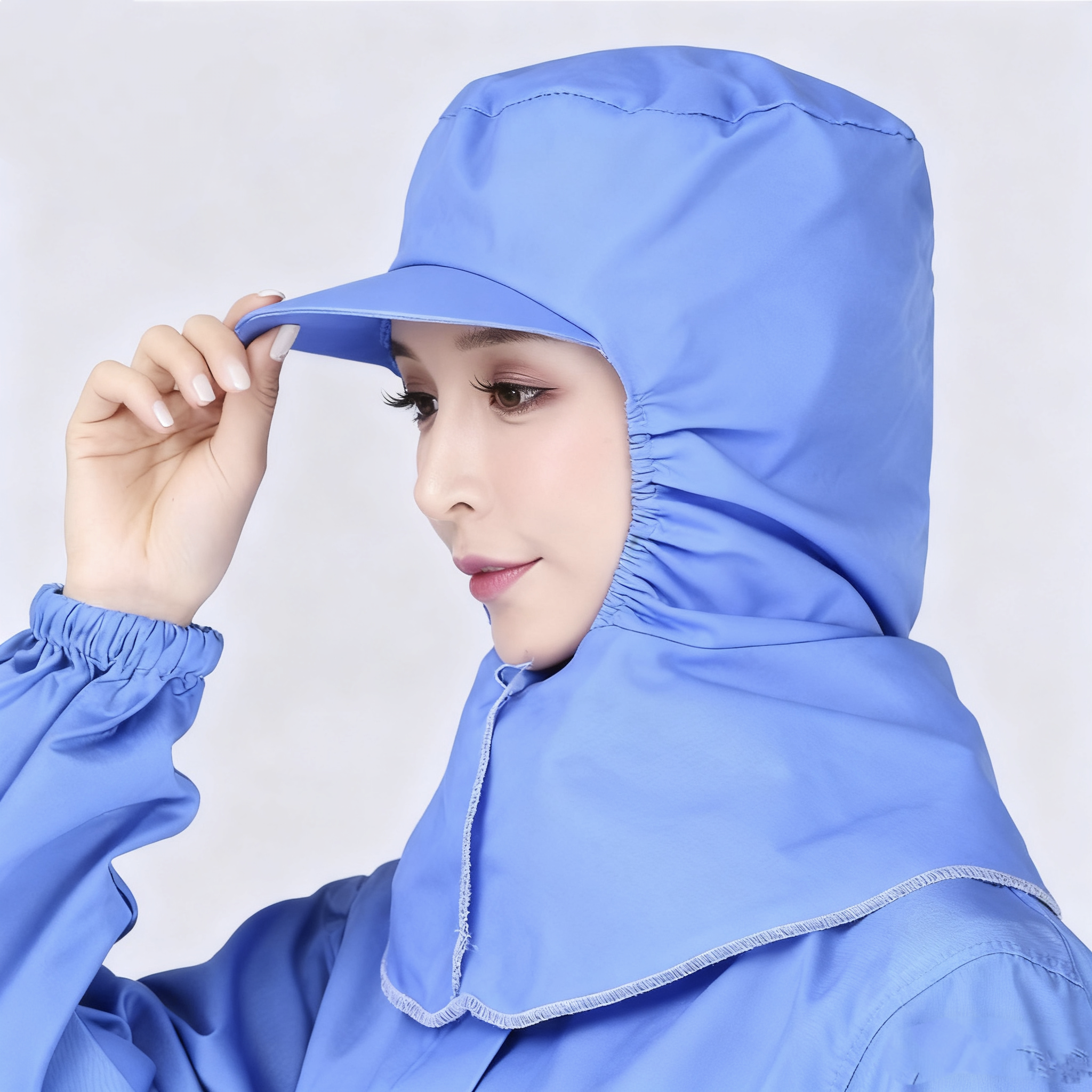 食品厂帽子卫生帽车间防尘工作帽披肩帽食品帽工作帽薄款防护,居家日用,头部防护用品,淘宝优惠券,粉丝福利购,淘宝优惠卷