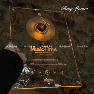 25新品-拾音户外露营IGT透明亚克力发光桌板一单元gz灯板/厚1厘米