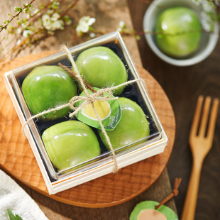 新款高档烘焙8粒手工艾草青团礼盒包装盒高端蛋黄酥空伴手礼品盒