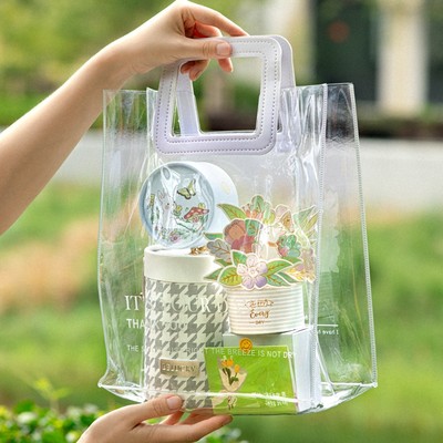 节日轻奢透明花朵礼品袋可定制