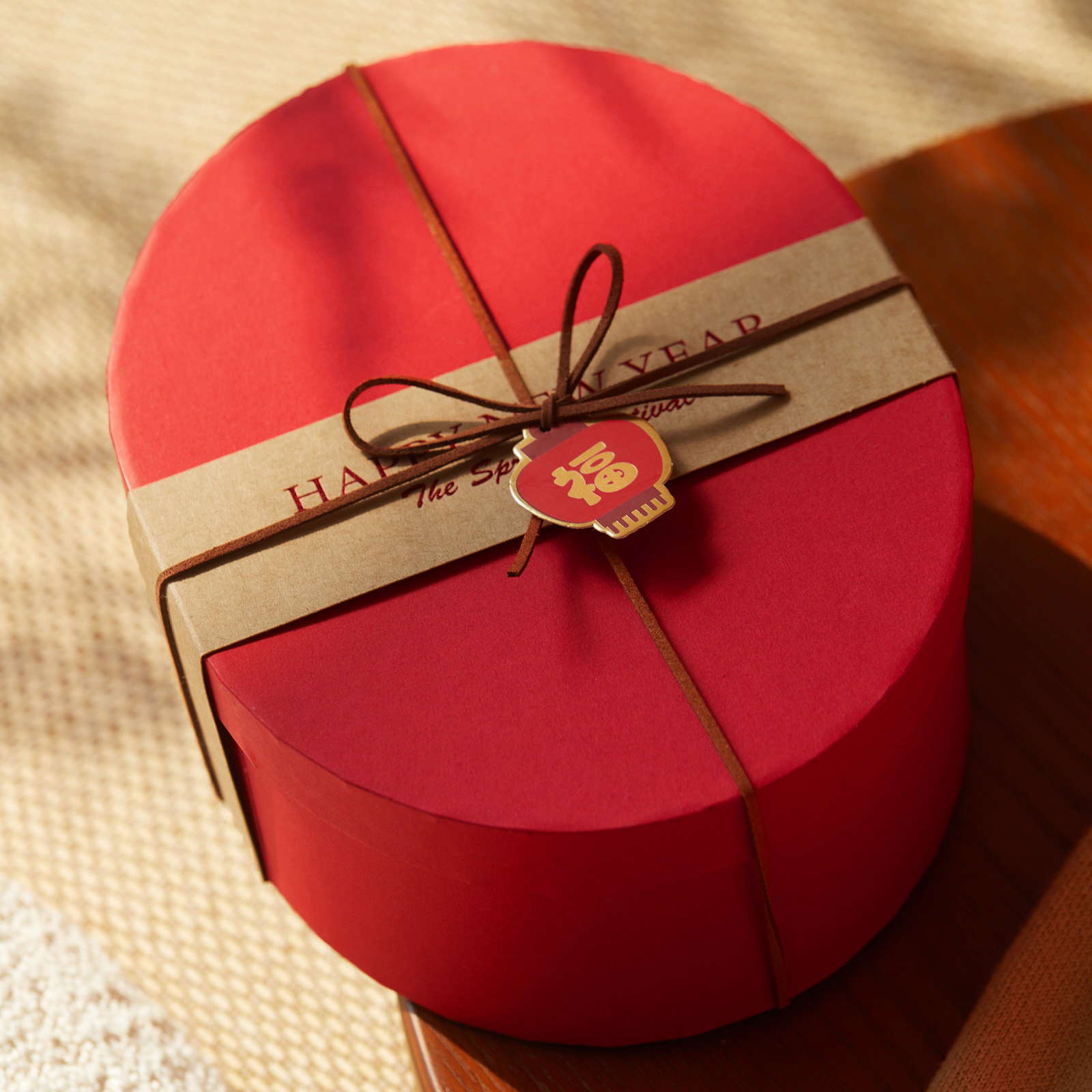 圣诞新年手工太妃糖果曲奇饼干雪花酥月饼包装盒伴手红色礼盒空