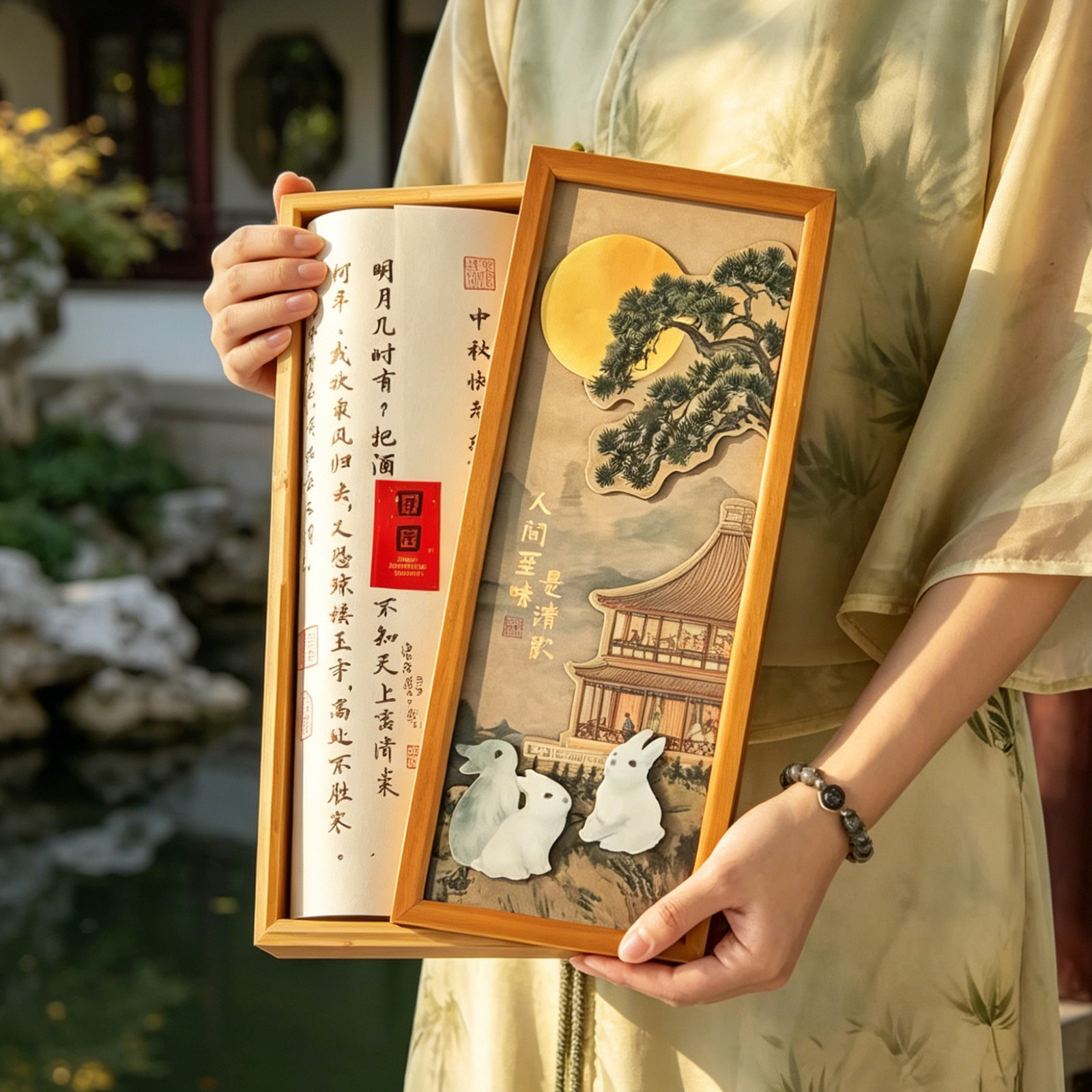 中秋国风中式8流心月饼礼盒包装盒高端木盒创意高级空礼品盒定制