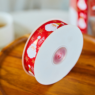 2.5cm圣诞丝带蛋糕生日蛋糕盒围边包装 带彩带烘焙打包绑带缎带diy