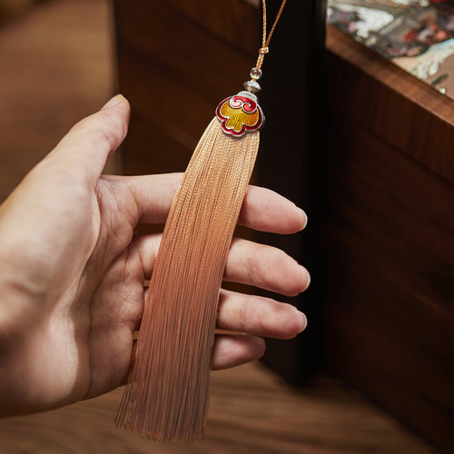 高档中秋流苏吊牌挂件礼盒