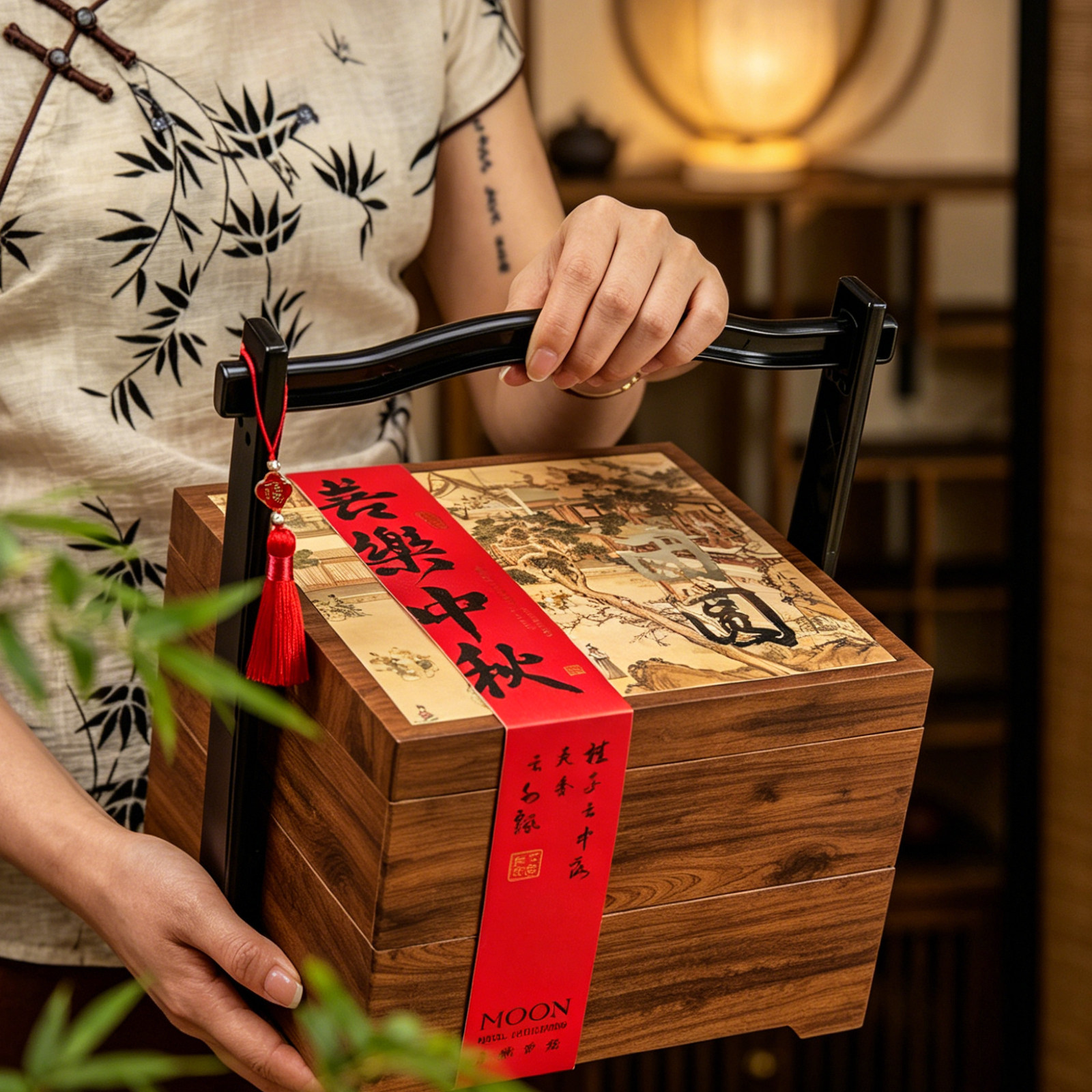 中秋新款国风高级感月饼礼盒包装盒烘焙高档月饼盒定制礼品盒空盒