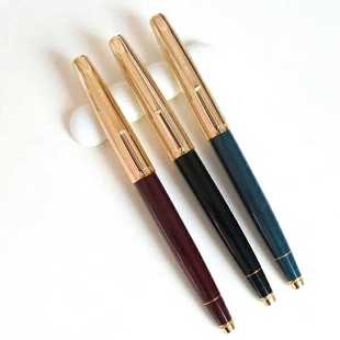 正品 书写绿色黑色红色老永生钢笔728黄套双头两用铱金笔铝帽