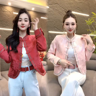 国风短外套女2026春新款气质减龄高级感百搭显瘦新中国式盘扣上衣