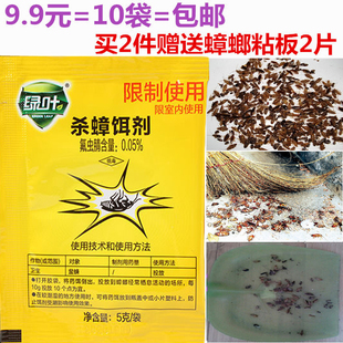 蟑螂药绿叶杀蟑饵剂灭蟑清除驱蟑螂粉捕捉器诱杀型胶饵屋粘贴家用