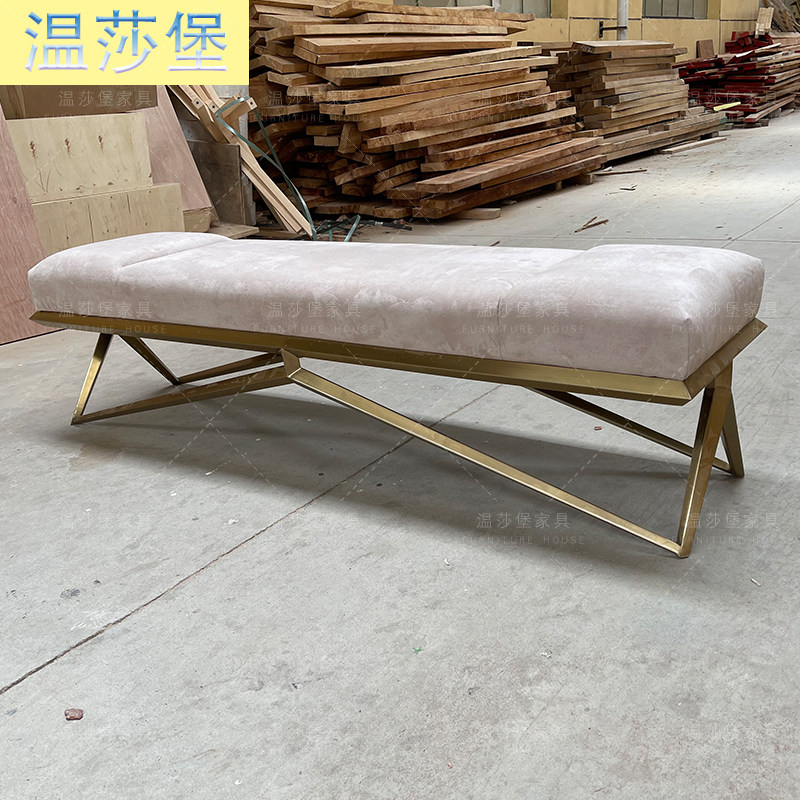 拉卡萨lacasa家具轻奢风格床尾凳/长凳