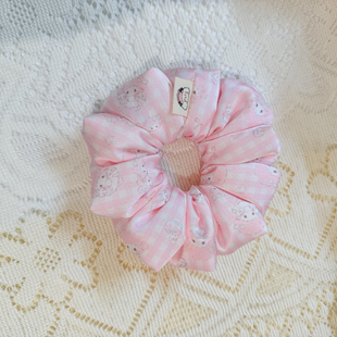 oohlala缎面可爱小羊大肠发圈枕头充棉肠圈头绳