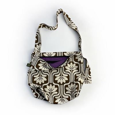 斜跨印花大容量休闲拉链