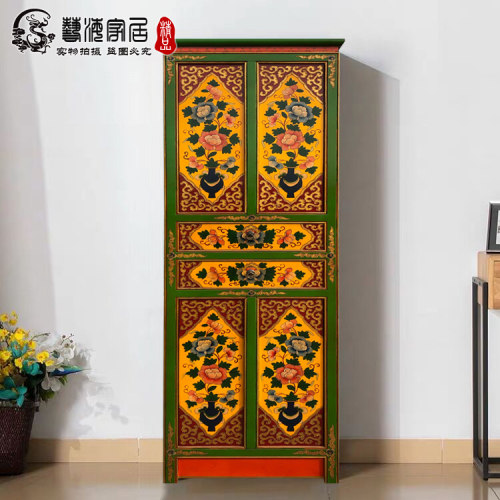 做旧多层立柜中式仿古收纳家具