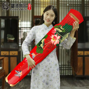 彩绘古琴初学者桐木入门练习七弦琴杉木专业演奏考级琴伏羲式古筝