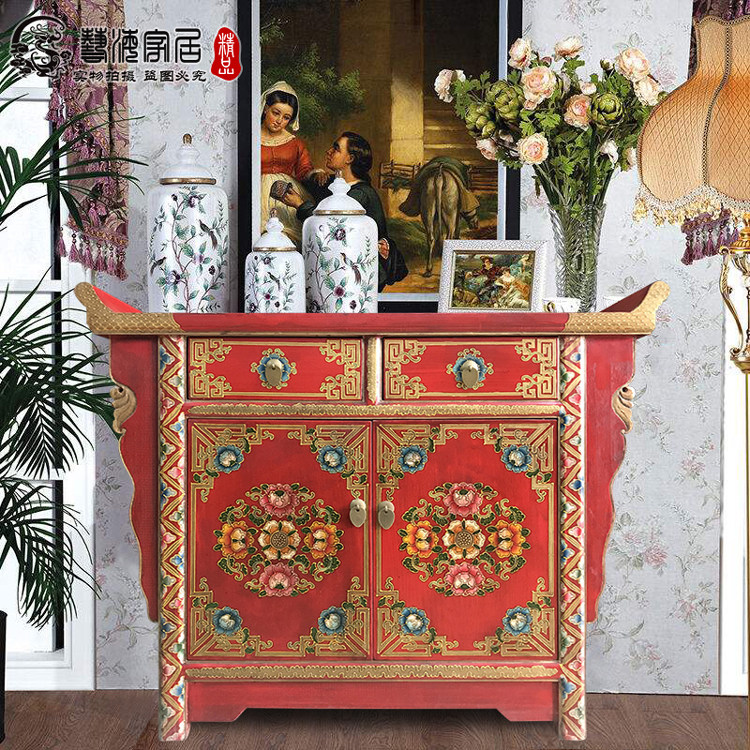 玄关进门隔断屏风置物架间厅柜