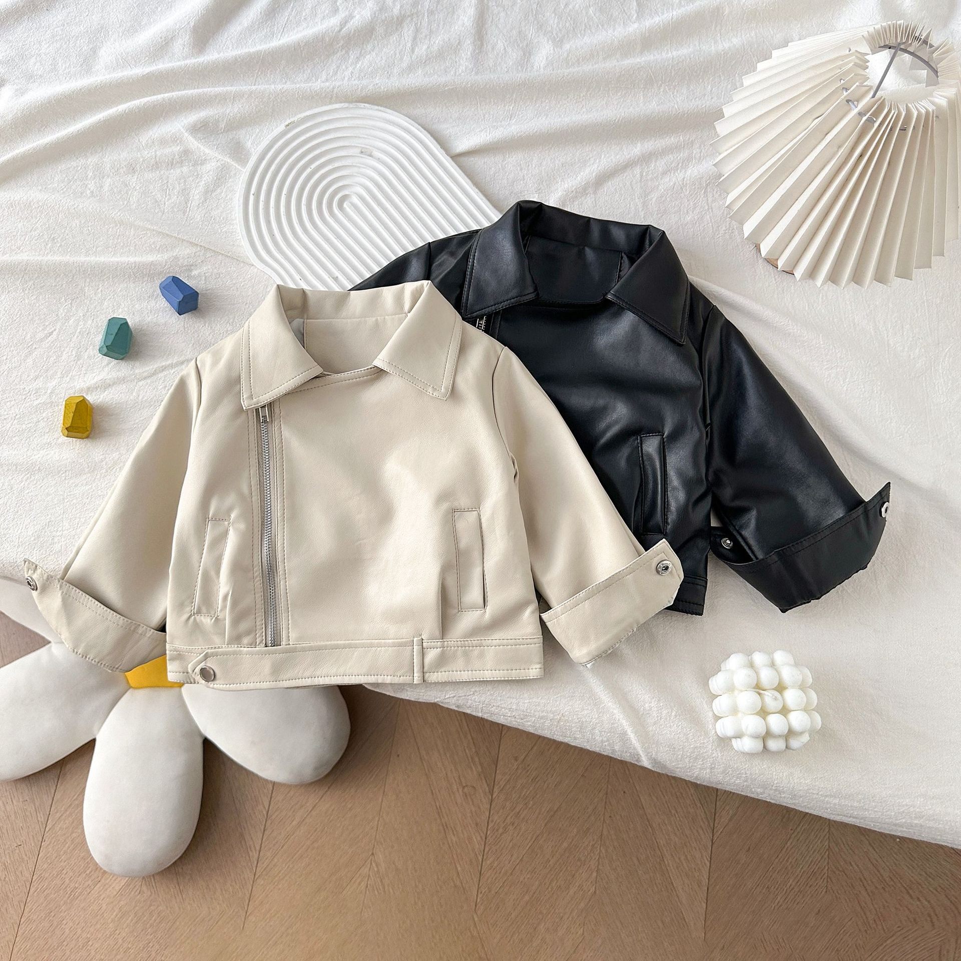 女童皮衣外套2026春秋季新款韩版潮酷休闲夹克儿童洋气机车服上衣