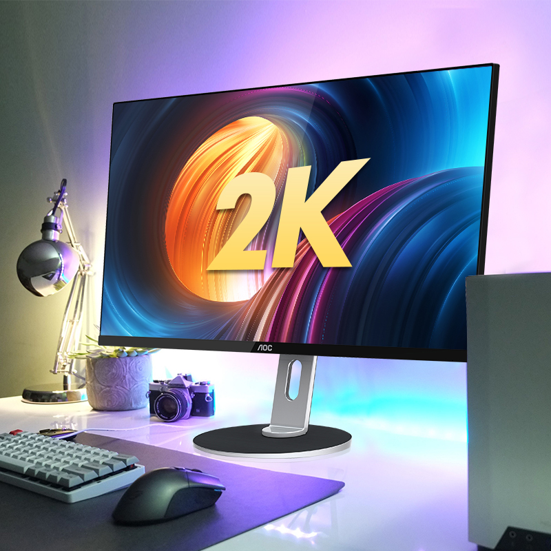 AOC 27Ó¢´ç2K¸ßÇåIPS¹ãÉ«ÓòÆÁÄ»Îޱ߿ò Éý½µÐýתQ271PQ/4KרҵÉè¼Æ»æÍ¼ÏÔʾÆ÷32Òº¾§Ì¨Ê½µçÄÔps4ÓÎÏ·¼ÒÓð칫
