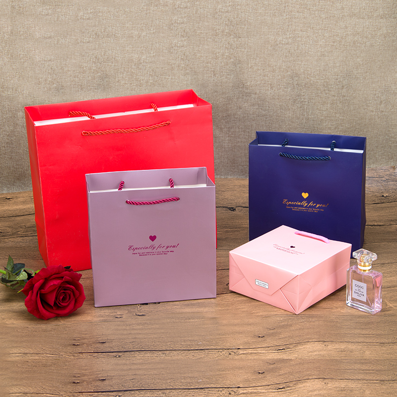 教师节时尚红色爱心礼品袋手提袋精美礼物包装袋纸袋伴手礼袋定制