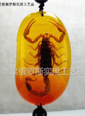 z8昆虫琥珀汽车挂件蝎子平安