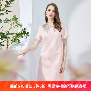 斯尔丽瑟俪2023夏季 连衣裙 新款 温柔甜美优雅短袖