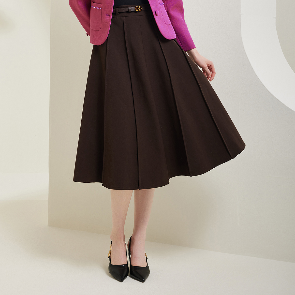 斯尔丽A字裙A型半身裙