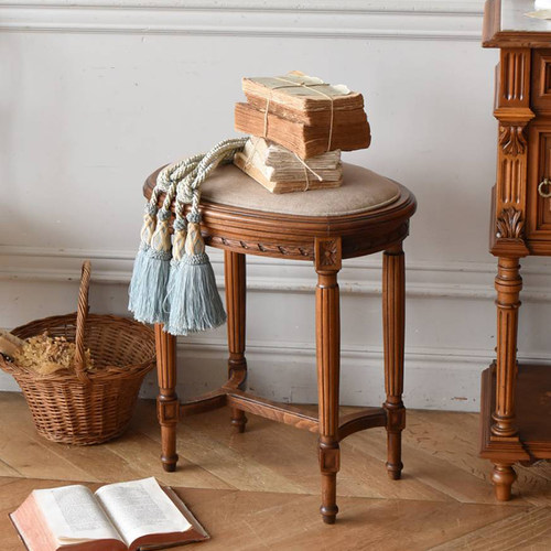 美式乡村复古风卧室梳妆凳