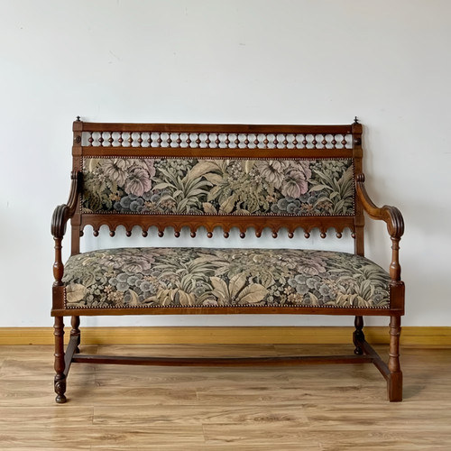 美式乡村实木雕花复古沙发