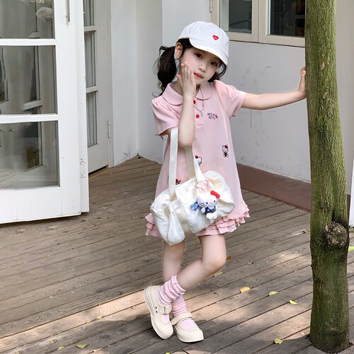 小卫丽女宝宝夏款凯蒂猫polo裙