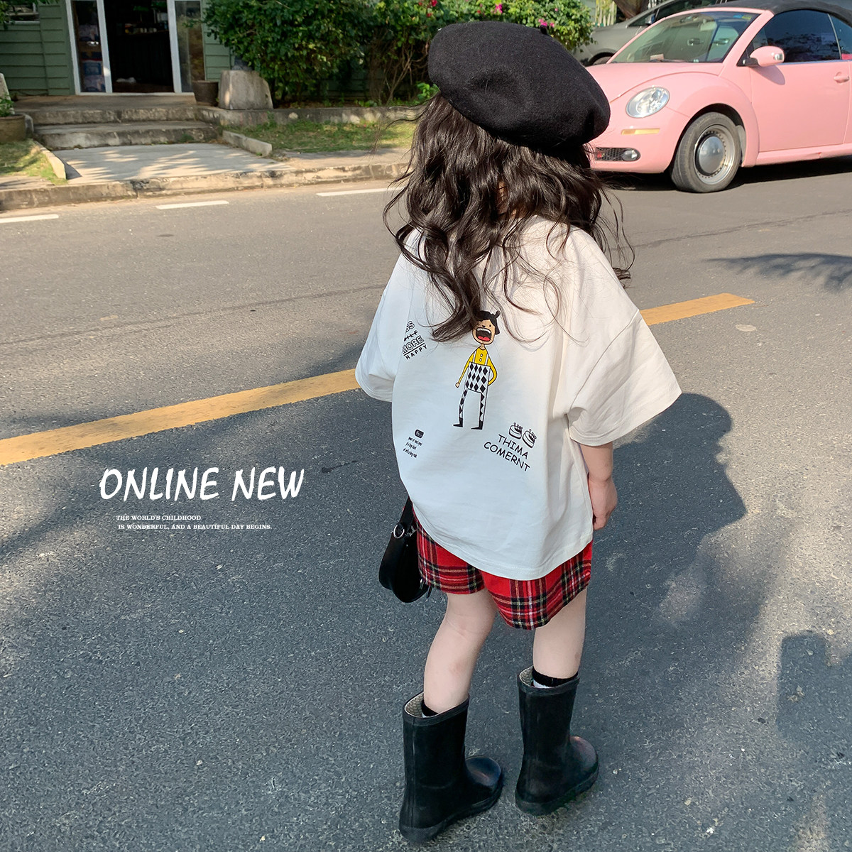 女童卡通纯棉圆领T恤韩范夏季休闲百搭洋气儿童女宝宝短袖上衣潮t,童装/婴儿装/亲子装,T恤,淘宝优惠券,粉丝福利购,淘宝优惠卷