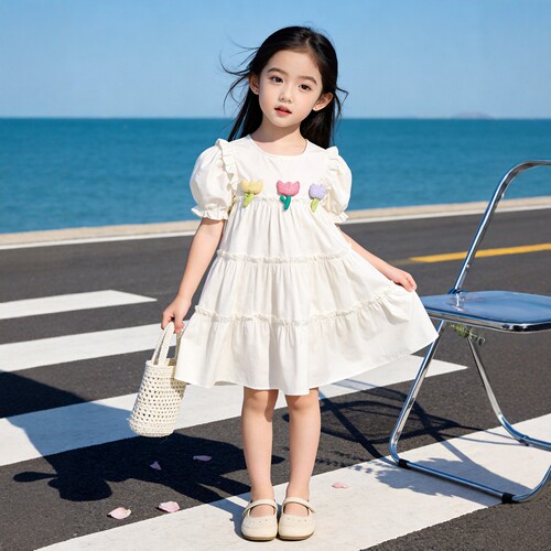 夏季女童甜美棉布连衣裙