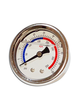供不锈钢压力表充油耐震压力表沙缸泳池设备专用注液YBN50Z 50psi