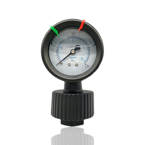 蚀刻机压力表水平线过滤机设备用隔膜耐震塑料压力表 YN63 1.6MPA