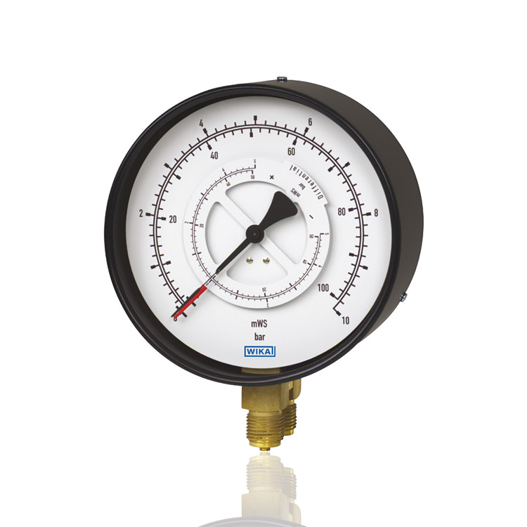 wika双头微差压表径向立装黑色