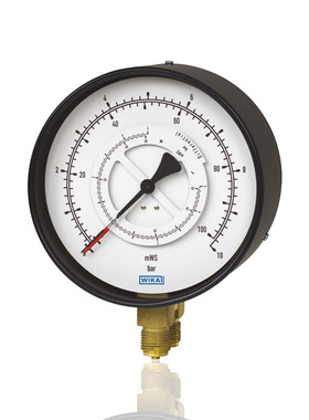 WIKA双头微差压表径向立装压差计威卡黑色YEC-100 10BAR 100mWS