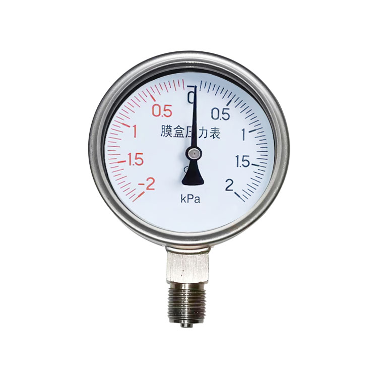 全钢膜盒微压表压力表径向