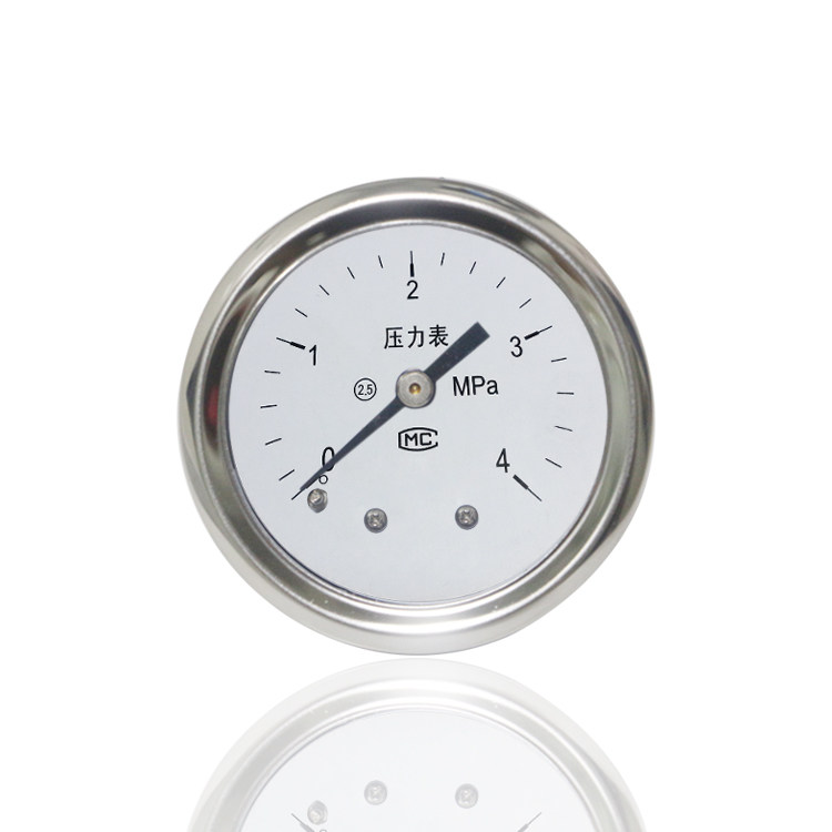 全不锈钢压力耐震充油轴向横装电厂燃烧器专用ynbf50z 4mpa g1/8