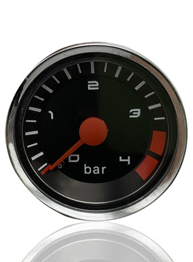 供应万和壁挂炉压力表水压表黑色壳毛细管直插卡口Y37 4BAR工厂销