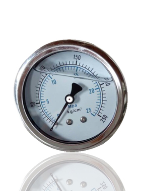 供应不锈钢压力表耐震高压表不锈钢充油压力表YBN50Z 25MPA 1/4PT