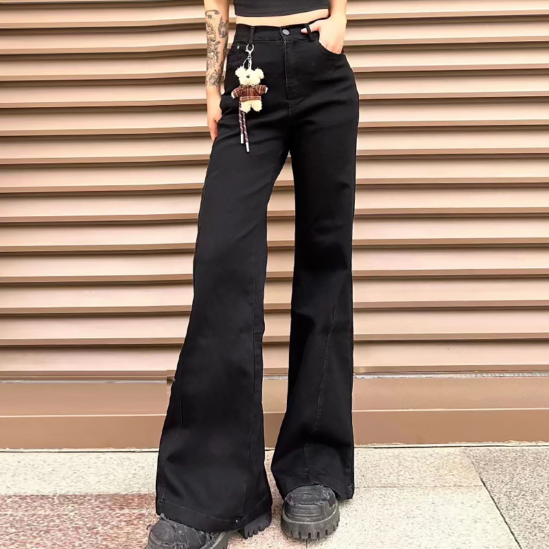 通勤风百搭牛仔裤韩版休闲女裤子